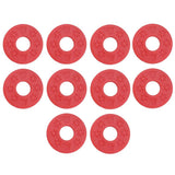 Max Maxb 10 Pieces Guitar Strap Block Rubber Safety Strap Lock Washer Gasket Red