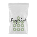 Max Maxb 10 Pieces Guitar Strap Block Rubber Safety Strap Lock Washer Gasket Green