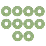Max Maxb 10 Pieces Guitar Strap Block Rubber Safety Strap Lock Washer Gasket Green