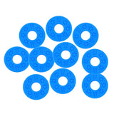 Max Maxb 10 Pieces Guitar Strap Block Rubber Safety Strap Lock Washer Gasket Blue