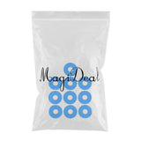 Max Maxb 10 Pieces Guitar Strap Block Rubber Safety Strap Lock Washer Gasket Blue