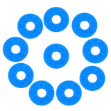 Max Maxb 10 Pieces Guitar Strap Block Rubber Safety Strap Lock Washer Gasket Blue