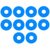 Max Maxb 10 Pieces Guitar Strap Block Rubber Safety Strap Lock Washer Gasket Blue