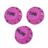 Max Maxb 3pcs Bell Style Guitar Speed Knobs 1 Volume&2 Tone for ST SQ Guitar Purple