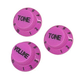 Max Maxb 3pcs Bell Style Guitar Speed Knobs 1 Volume&2 Tone for ST SQ Guitar Purple