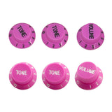 Max Maxb 3pcs Bell Style Guitar Speed Knobs 1 Volume&2 Tone for ST SQ Guitar Purple