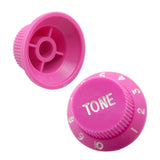 Max Maxb 3pcs Bell Style Guitar Speed Knobs 1 Volume&2 Tone for ST SQ Guitar Pink