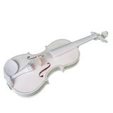 Maxbell 4/4 Acoustic White Violin Maple Spruce with Case Bow Rosin for Beginners