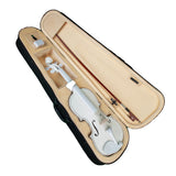 Maxbell 4/4 Acoustic White Violin Maple Spruce with Case Bow Rosin for Beginners