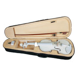 Maxbell 4/4 Acoustic White Violin Maple Spruce with Case Bow Rosin for Beginners