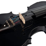 Maxbell Full 4/4 Size Ebony Fitted Violin with Case Bow Rosin for Students Beginners