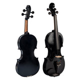 Maxbell Full 4/4 Size Ebony Fitted Violin with Case Bow Rosin for Students Beginners