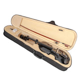 Maxbell Full 4/4 Size Ebony Fitted Violin with Case Bow Rosin for Students Beginners