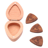 Max Guitar Pick Plectrum Wooden Box Musical Parts for Guitar Lover Note B