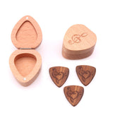 Max Guitar Pick Plectrum Wooden Box Musical Parts for Guitar Lover Note B