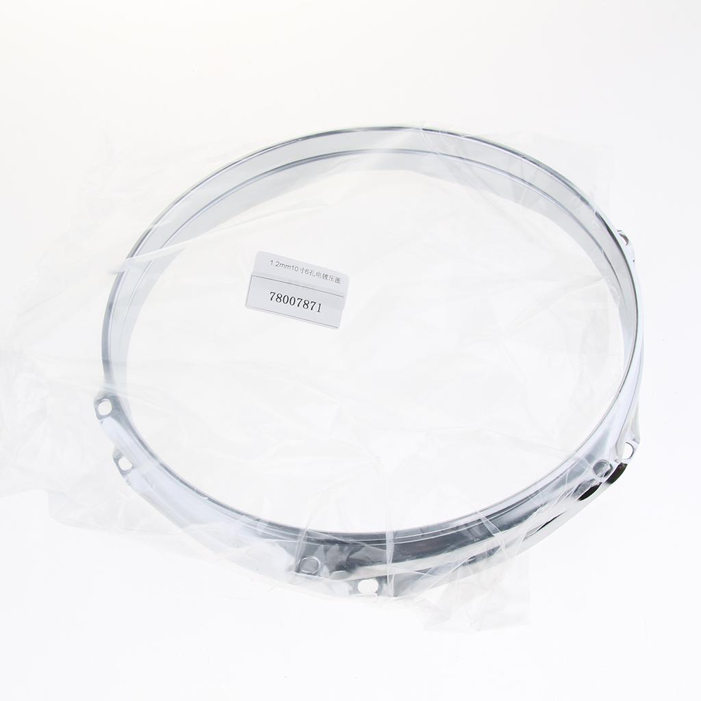 Max 1 Pair Iron  Tom Drum Hoop Ring Rim 10inch 6 Holes