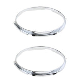 Max 2 Pieces Metal Tom Tom Drum Set Hoop Ring Rim Die Cast Hoops 10inch 6 Hole