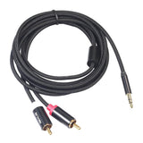 Max Stereo Audio Cable Wire Cord 3.5mm to 2 RCA Male Y Splitter Cable 300cm