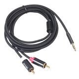 Max Stereo Audio Cable Wire Cord 3.5mm to 2 RCA Male Y Splitter Cable 300cm