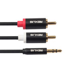 Max Stereo Audio Cable Wire Cord 3.5mm to 2 RCA Male Y Splitter Cable 300cm