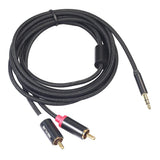 Max Stereo Audio Cable Wire Cord 3.5mm to 2 RCA Male Y Splitter Cable 300cm