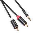 Max Stereo Audio Cable Wire Cord 3.5mm to 2 RCA Male Y Splitter Cable 300cm