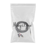 Max Stereo Audio Cable Wire Cord 3.5mm to 2 RCA Male Y Splitter Cable 300cm