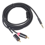 Max Stereo Audio Cable Wire Cord 3.5mm to 2 RCA Male Y Splitter Cable 300cm