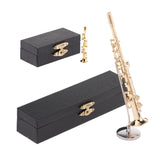 Max Brass Mini Saxophone Sax Model Miniature with Case 5cm