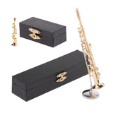 Max Brass Mini Saxophone Sax Model Miniature with Case 5cm