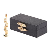 Max Brass Mini Saxophone Sax Model Miniature with Case 5cm