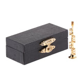 Max Brass Mini Saxophone Sax Model Miniature with Case 5cm