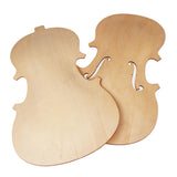 Max 2 Pieces Violin Front Back Plate Solidwood Unfinished Violin DIY Parts 4-4