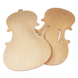 Max 2 Pieces Violin Front Back Plate Solidwood Unfinished Violin DIY Parts 4-4