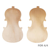 Max 2 Pieces Violin Front Back Plate Solidwood Unfinished Violin DIY Parts 4-4