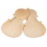 Max 2 Pieces Violin Front Back Plate Solidwood Unfinished Violin DIY Parts 4-4