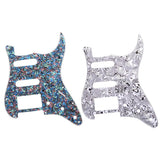 Maxbell 1 Piece SSH Guitar Pickguard Scratch Plate for ST SQ Guitar Black White
