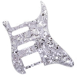 Maxbell 1 Piece SSH Guitar Pickguard Scratch Plate for ST SQ Guitar Black White
