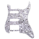 Maxbell 1 Piece SSH Guitar Pickguard Scratch Plate for ST SQ Guitar Black White