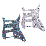 Maxbell 1 Piece SSH Guitar Pickguard Scratch Plate for ST SQ Guitar Black White