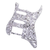 Maxbell 1 Piece SSH Guitar Pickguard Scratch Plate for ST SQ Guitar Black White