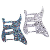 Maxbell 1 Piece SSH Guitar Pickguard Scratch Plate for ST SQ Guitar Black White