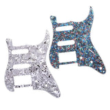 Maxbell 1 Piece SSH Guitar Pickguard Scratch Plate for ST SQ Guitar Black White