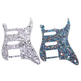 Maxbell 1 Piece SSH Guitar Pickguard Scratch Plate for ST SQ Guitar Black White