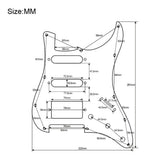 Maxbell 1 Piece SSH Guitar Pickguard Scratch Plate for ST SQ Guitar Colorful