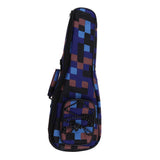 Max 1 Piece 26inch Ukulele Guitar Gig Bag Uke Case Carry Bag Blue Grid