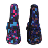 Max 1 Piece 26inch Ukulele Guitar Gig Bag Uke Case Carry Bag Blue Grid