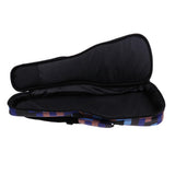 Max 1 Piece 26inch Ukulele Guitar Gig Bag Uke Case Carry Bag Blue Grid