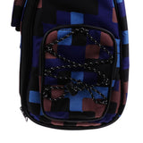 Max 1 Piece 26inch Ukulele Guitar Gig Bag Uke Case Carry Bag Blue Grid