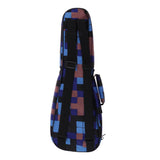 Max 1 Piece 26inch Ukulele Guitar Gig Bag Uke Case Carry Bag Blue Grid